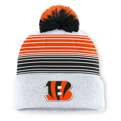 Cincinnati Bengals Ghost Cuffed Knit Hat with Pom - White on sale