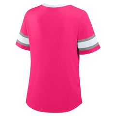 Dallas Cowboys Women's Redzone Draw Play Athena Lace-Up T-Shirt - Pink cheap