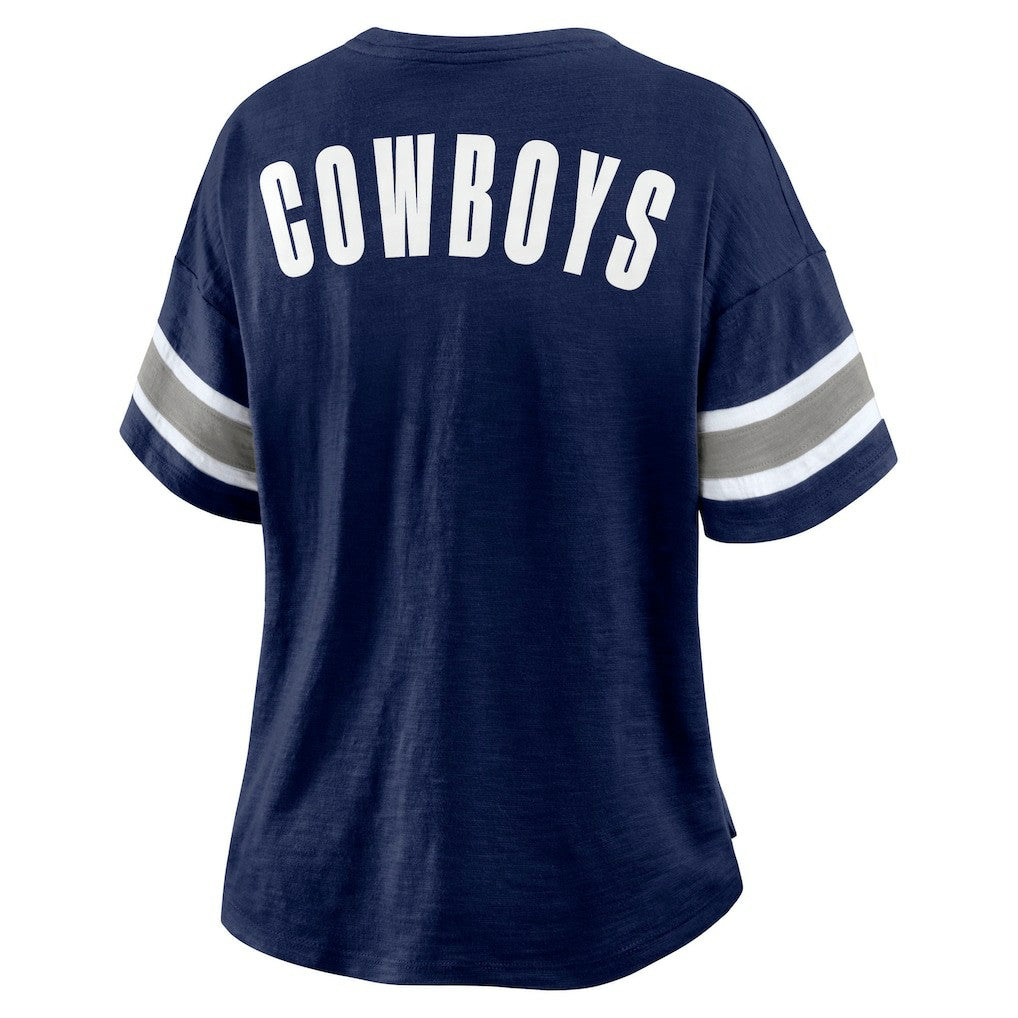 Dallas Cowboys Women's Redzone Curl Route T-Shirt - Navy on sale
