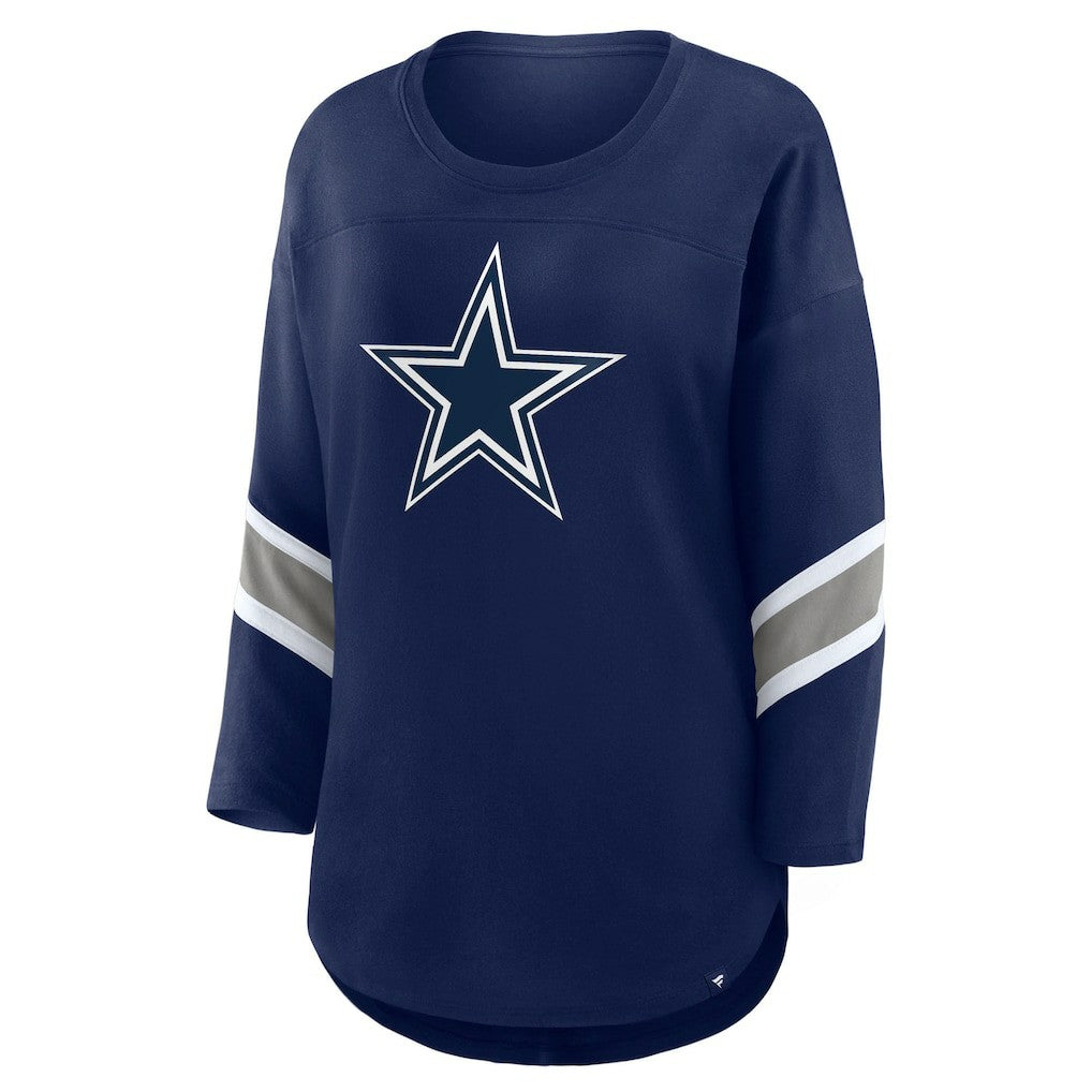 Dallas Cowboys Women's Redzone 3/4-Sleeve T-Shirt - Navy outlet