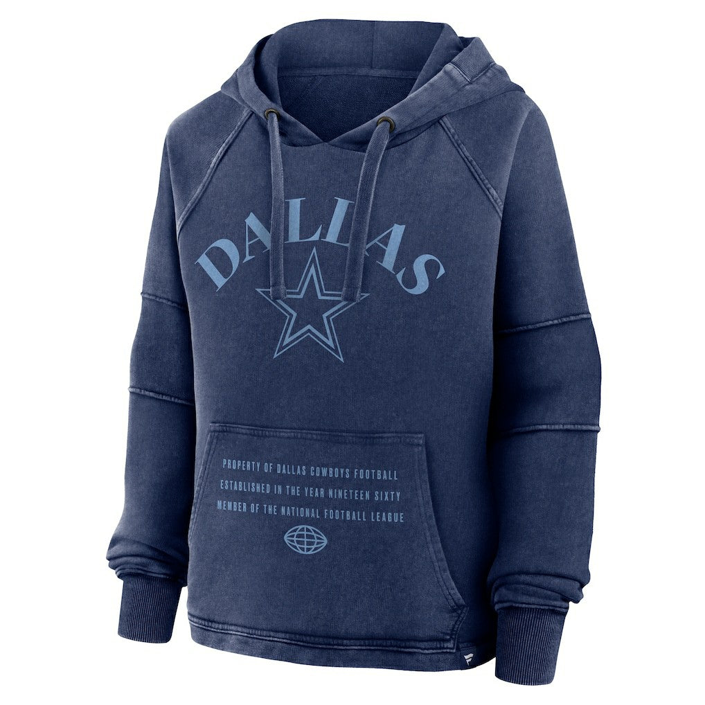 Dallas Cowboys Women's Oversized Raglan Gridiron Hoodie - Navy on sale