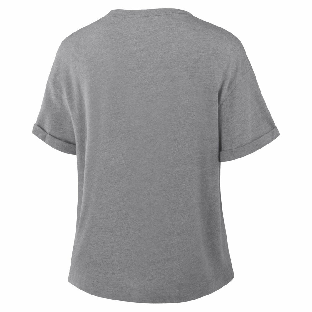 Dallas Cowboys Women's Pennant Wave Tribute Tri-Blend Boxy T-Shirt - Heather Gray outlet