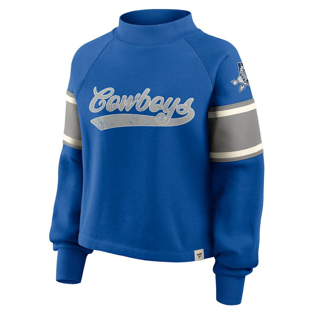 Dallas Cowboys Oversized Hometown Toss Sweep Mock Neck Pullover - Royal online