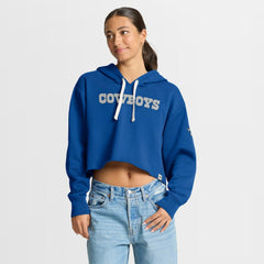 Dallas Cowboys Women's Oversized Hometown Heritage Cropped Hoodie - Royal discount