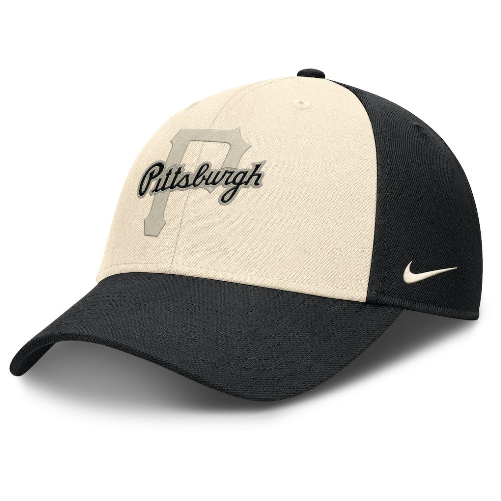 Pittsburgh Pirates Statement Club Performance Adjustable Hat - Black/Natural | Nike