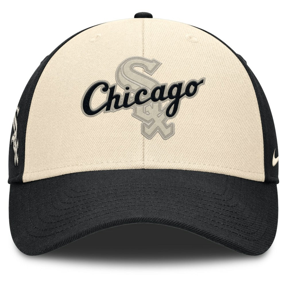 Chicago White Sox Statement Club Performance Adjustable Hat - Black/Natural | Nike