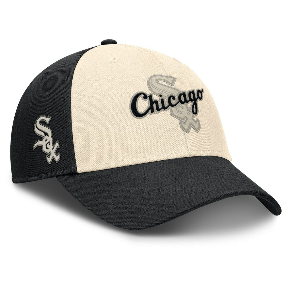 Chicago White Sox Statement Club Performance Adjustable Hat - Black/Natural | Nike