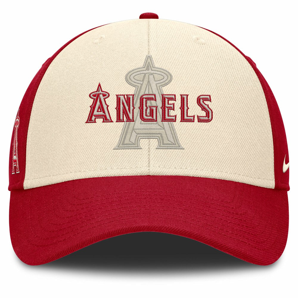 Los Angeles Angels Statement Club Performance Adjustable Hat - Red/Natural | Nike