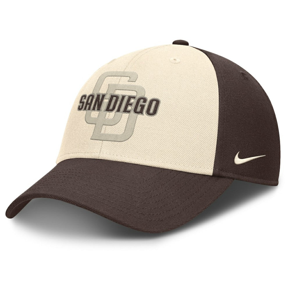 San Diego Padres Statement Club Performance Adjustable Hat - Brown/Natural | Nike