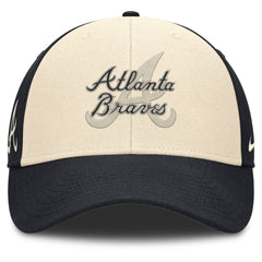 Atlanta Braves Statement Club Performance Adjustable Hat - Navy/Natural | Nike