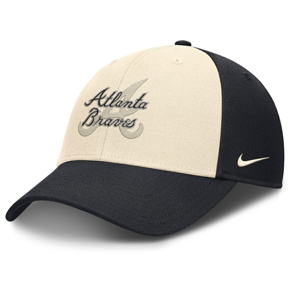 Atlanta Braves Statement Club Performance Adjustable Hat - Navy/Natural | Nike