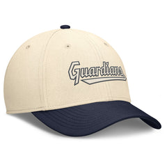 Cleveland Guardians Statement Rise Performance Flex Hat - Natural/Navy | Nike