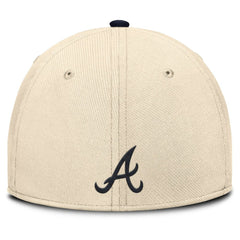 Atlanta Braves Statement Rise Performance Flex Hat - Natural/Navy | Nike