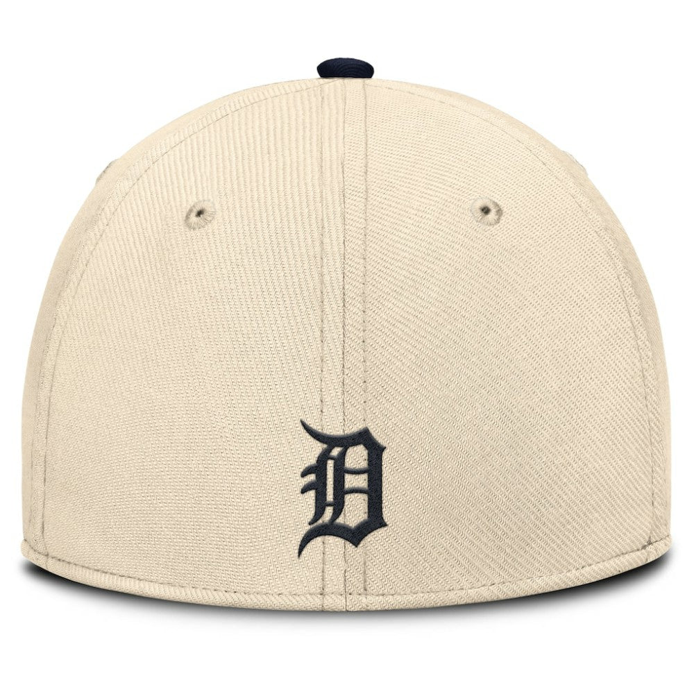 Detroit Tigers Statement Rise Performance Flex Hat - Natural/Navy | Nike