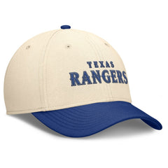 Texas Rangers Statement Rise Performance Flex Hat - Natural/Royal | Nike