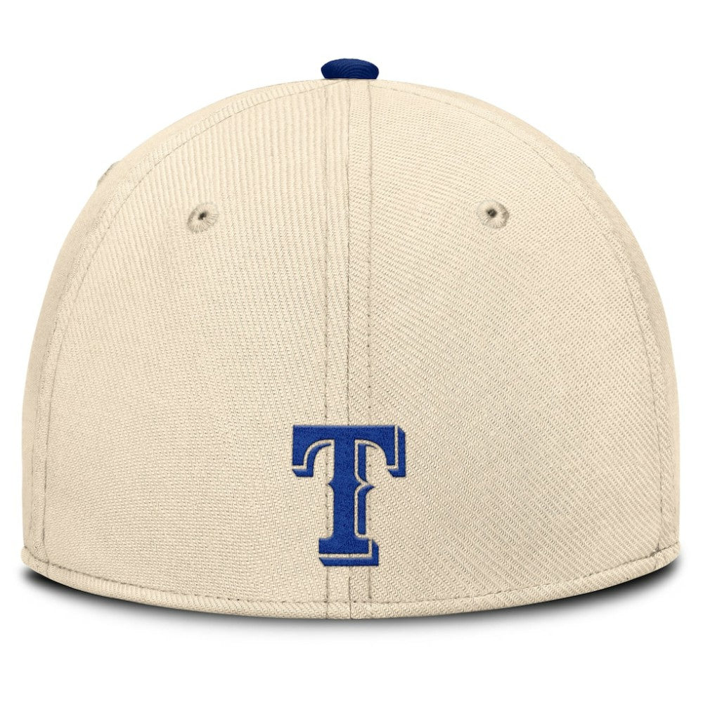 Texas Rangers Statement Rise Performance Flex Hat - Natural/Royal | Nike