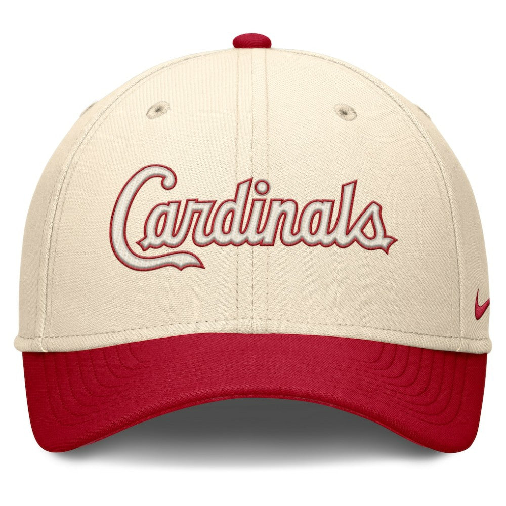 St. Louis Cardinals Statement Rise Performance Flex Hat - Natural/Red | Nike