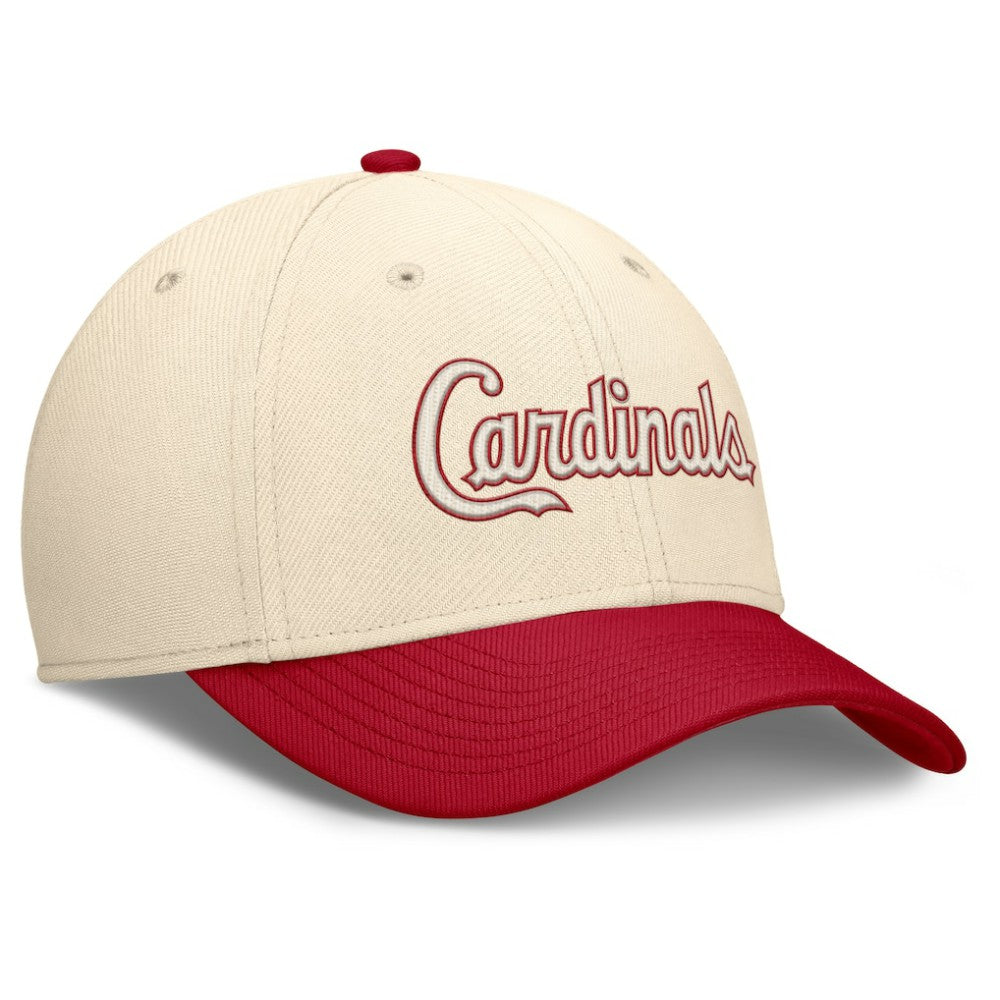 St. Louis Cardinals Statement Rise Performance Flex Hat - Natural/Red | Nike