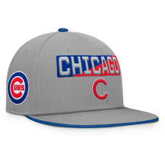 Chicago Cubs Punchout Snapback Hat - Gray
