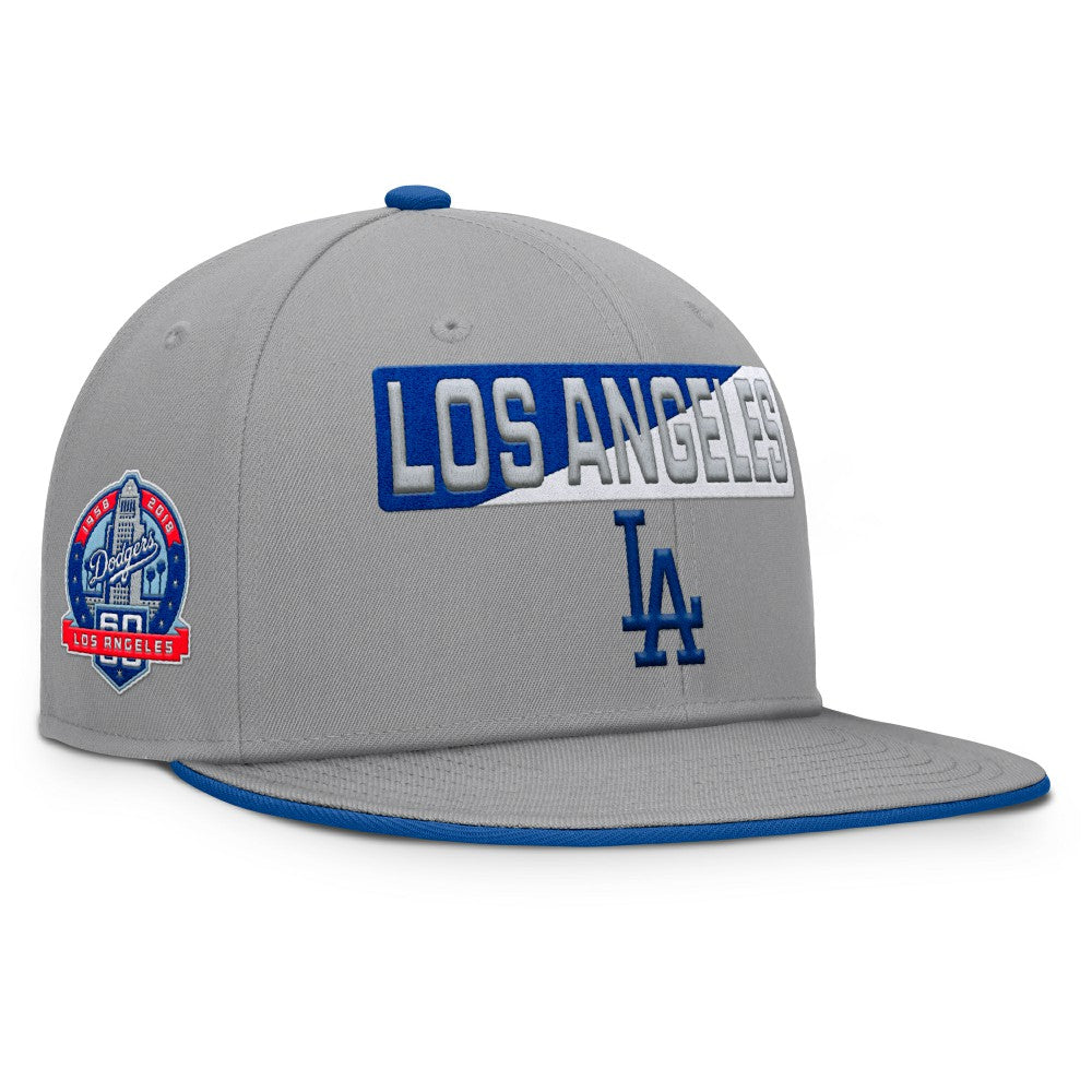 Los Angeles Dodgers Punchout Snapback Hat - Gray