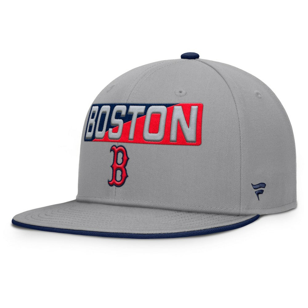 Boston Red Sox Punchout Snapback Hat - Gray