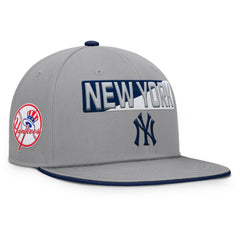 New York Yankees Punchout Snapback Hat - Gray