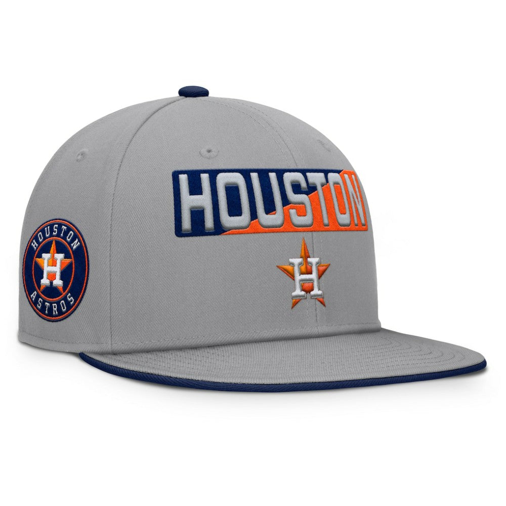 Houston Astros Punchout Snapback Hat - Gray