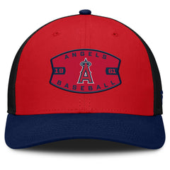 Los Angeles Angels Cutoff Adjustable Trucker Hat - Red/Navy