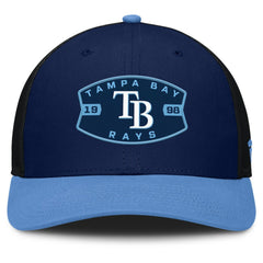 Tampa Bay Rays Cutoff Adjustable Trucker Hat - Navy/Light Blue