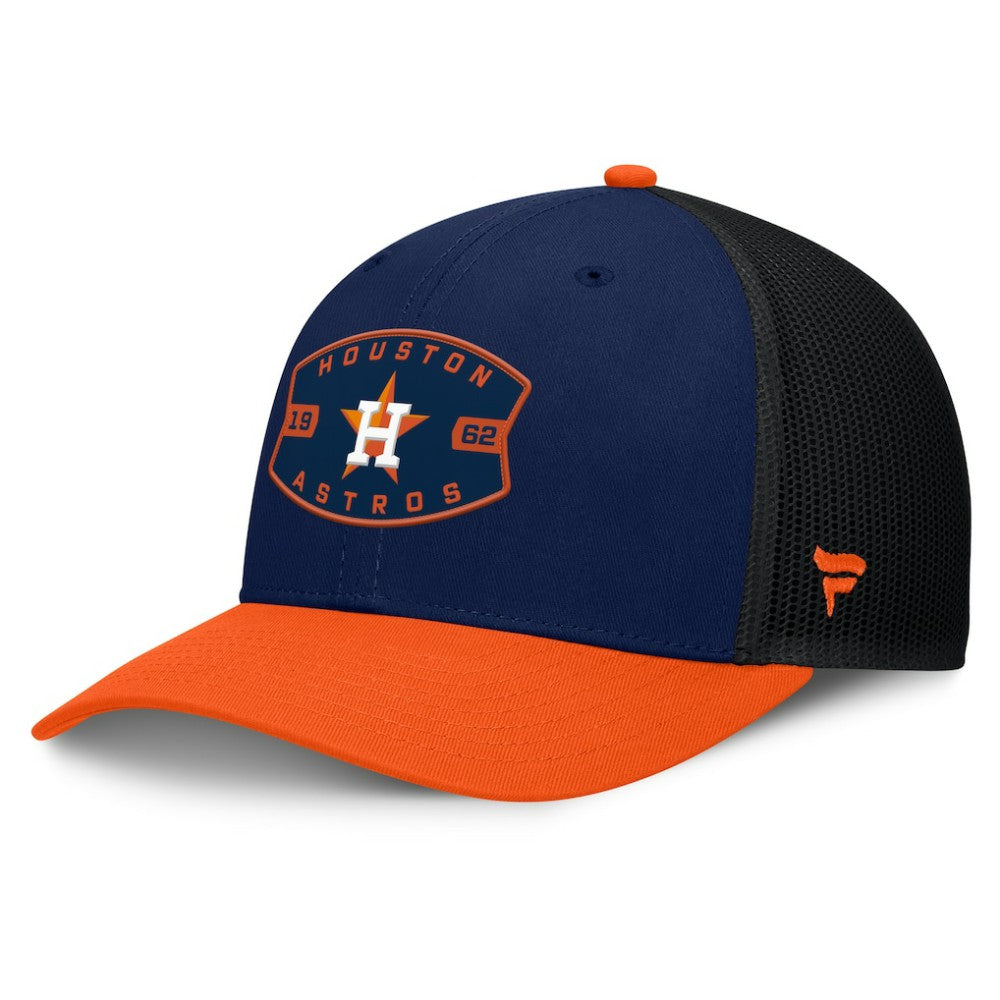 Houston Astros Cutoff Adjustable Trucker Hat - Navy/Orange