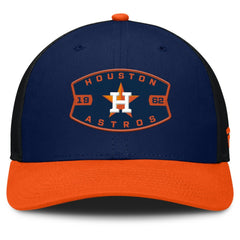 Houston Astros Cutoff Adjustable Trucker Hat - Navy/Orange