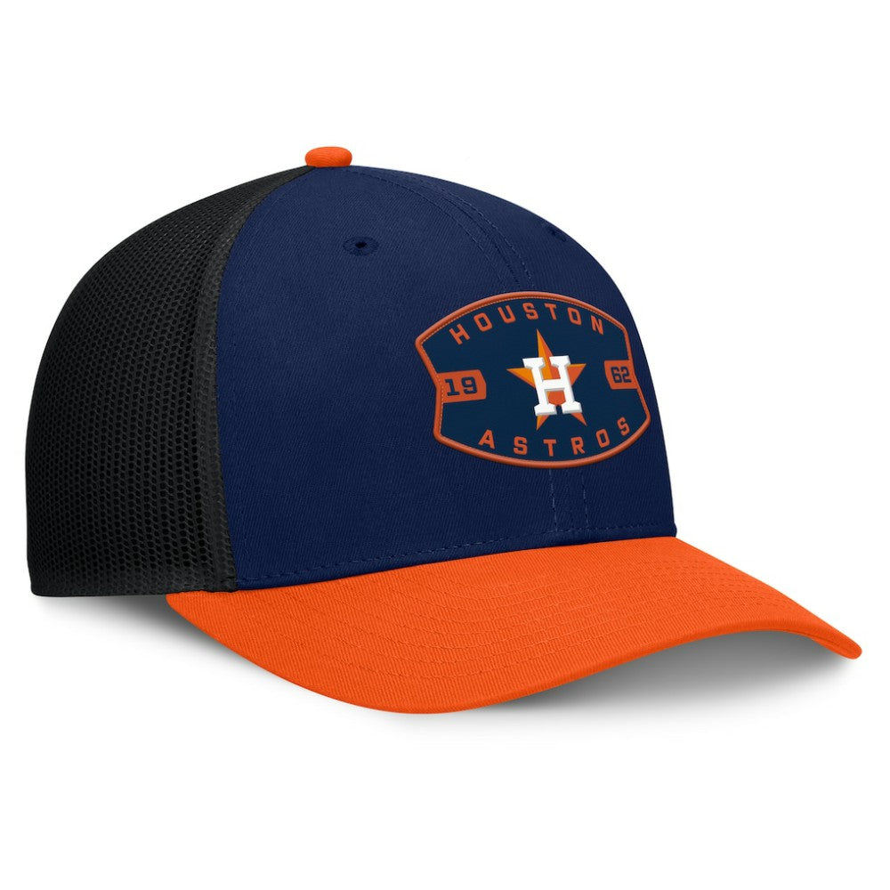 Houston Astros Cutoff Adjustable Trucker Hat - Navy/Orange