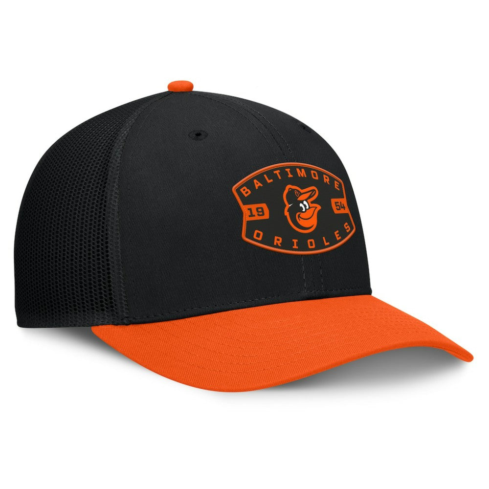 Baltimore Orioles Cutoff Adjustable Trucker Hat - Black/Orange