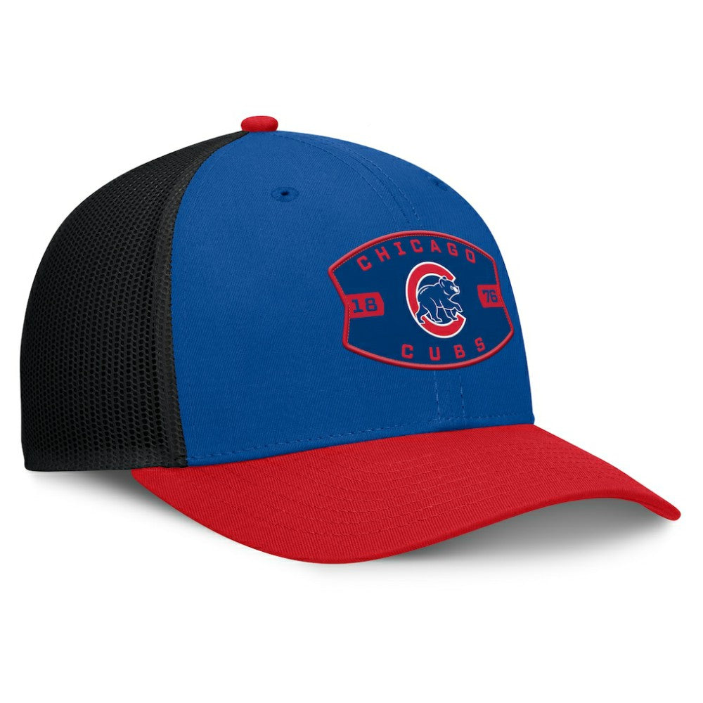 Chicago Cubs Cutoff Adjustable Trucker Hat - Royal/Red
