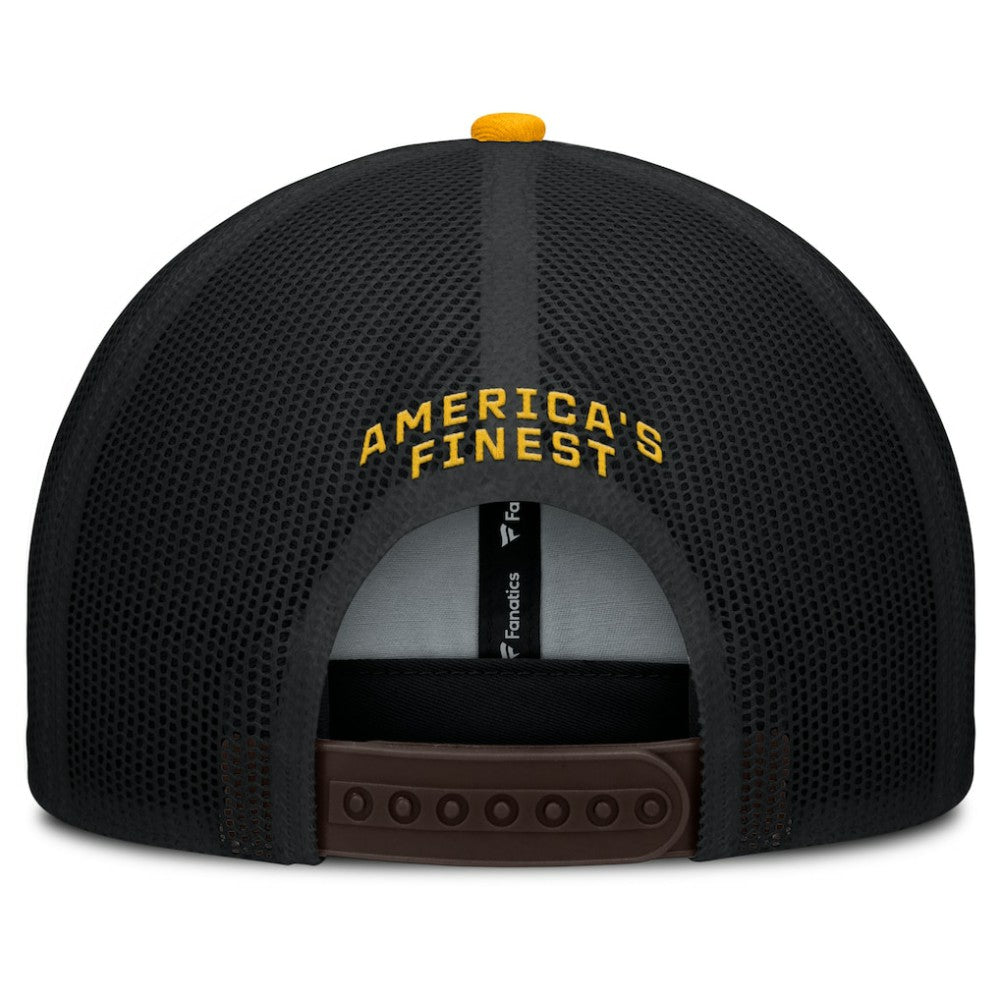 San Diego Padres Cutoff Adjustable Trucker Hat - Brown/Gold