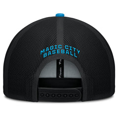 Miami Marlins Cutoff Adjustable Trucker Hat - Black/Blue