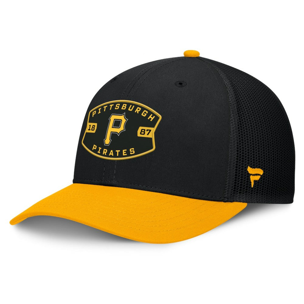 Pittsburgh Pirates Cutoff Adjustable Trucker Hat - Black/Gold