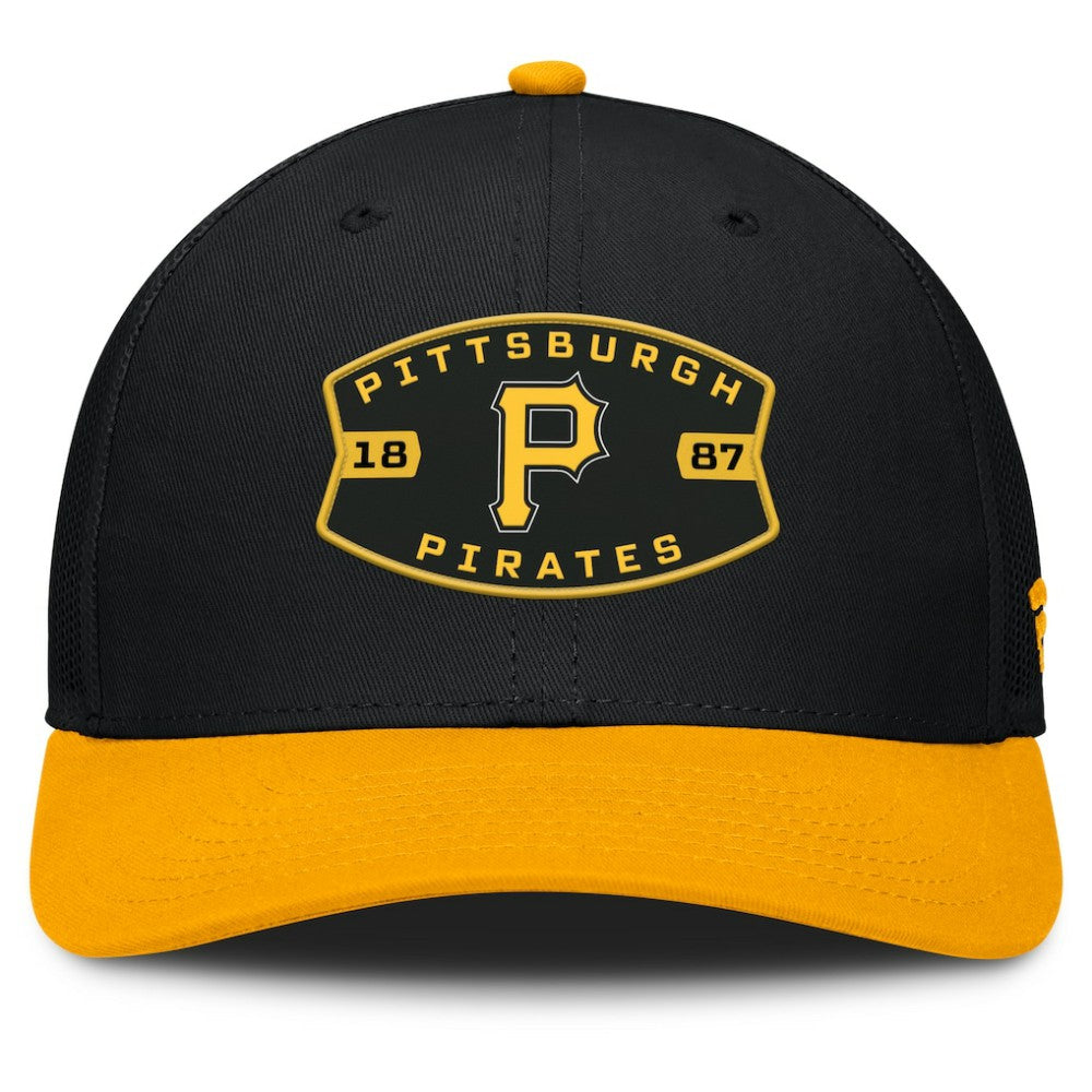 Pittsburgh Pirates Cutoff Adjustable Trucker Hat - Black/Gold
