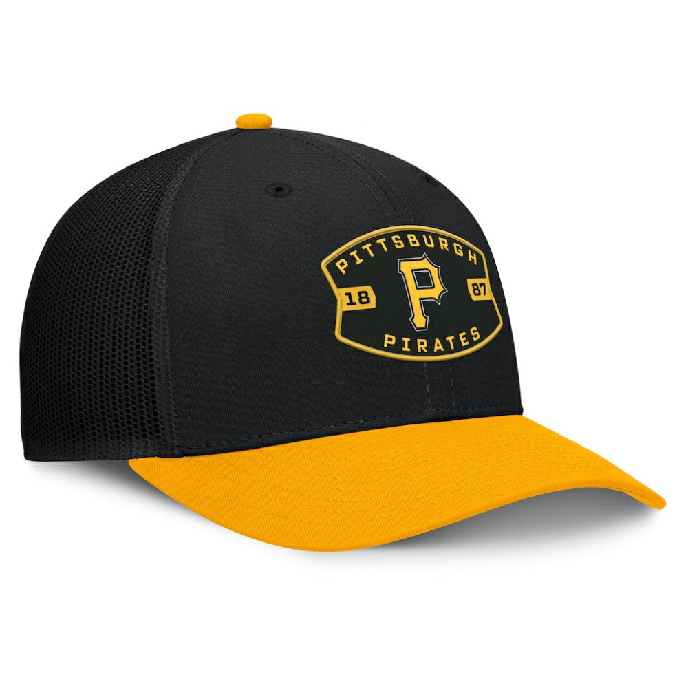 Pittsburgh Pirates Cutoff Adjustable Trucker Hat - Black/Gold