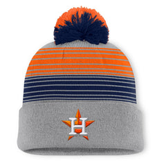 Houston Astros Balk Cuffed Knit Hat with Pom - Gray