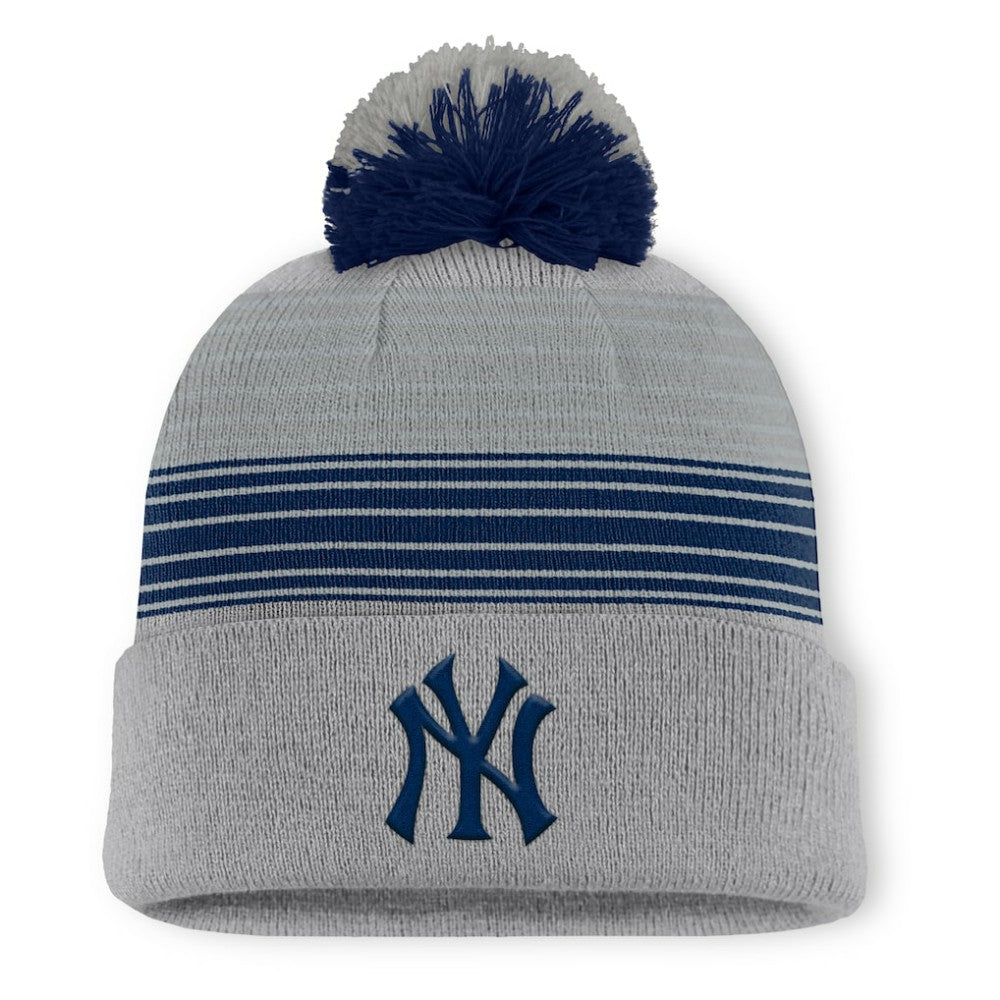 New York Yankees Balk Cuffed Knit Hat with Pom - Gray