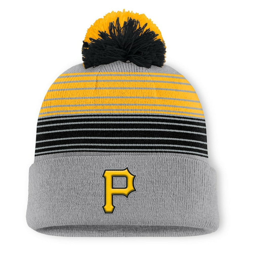 Pittsburgh Pirates Balk Cuffed Knit Hat with Pom - Gray