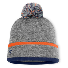 Houston Astros Backstop Cuffed Knit Hat with Pom - Heather Gray