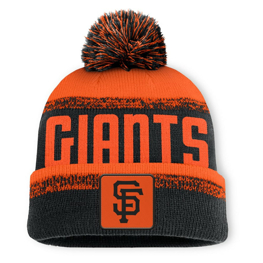 San Francisco Giants No-Doubter Cuffed Knit Hat with Pom - Black/Orange