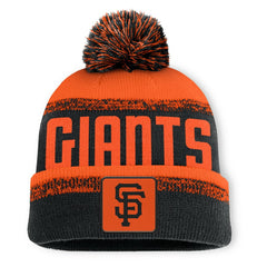 San Francisco Giants No-Doubter Cuffed Knit Hat with Pom - Black/Orange