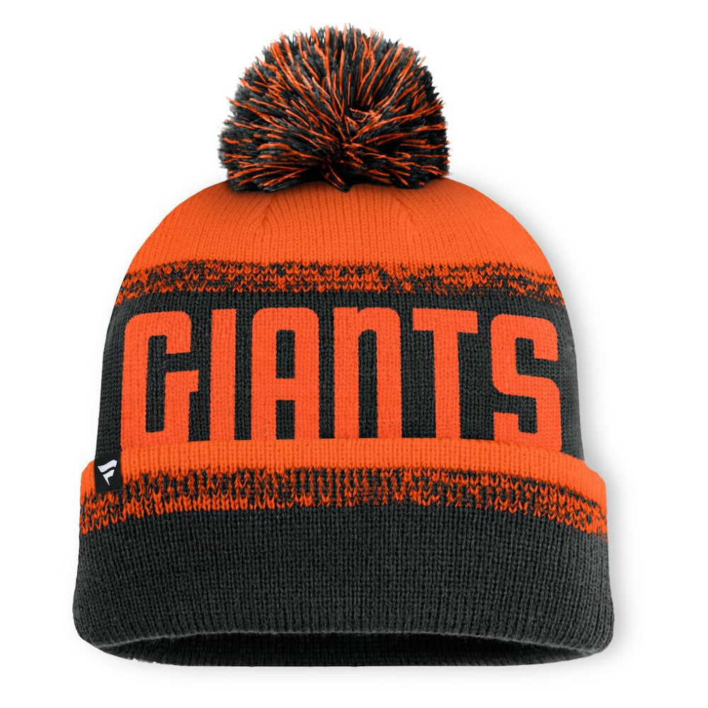 San Francisco Giants No-Doubter Cuffed Knit Hat with Pom - Black/Orange