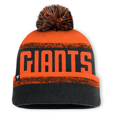 San Francisco Giants No-Doubter Cuffed Knit Hat with Pom - Black/Orange