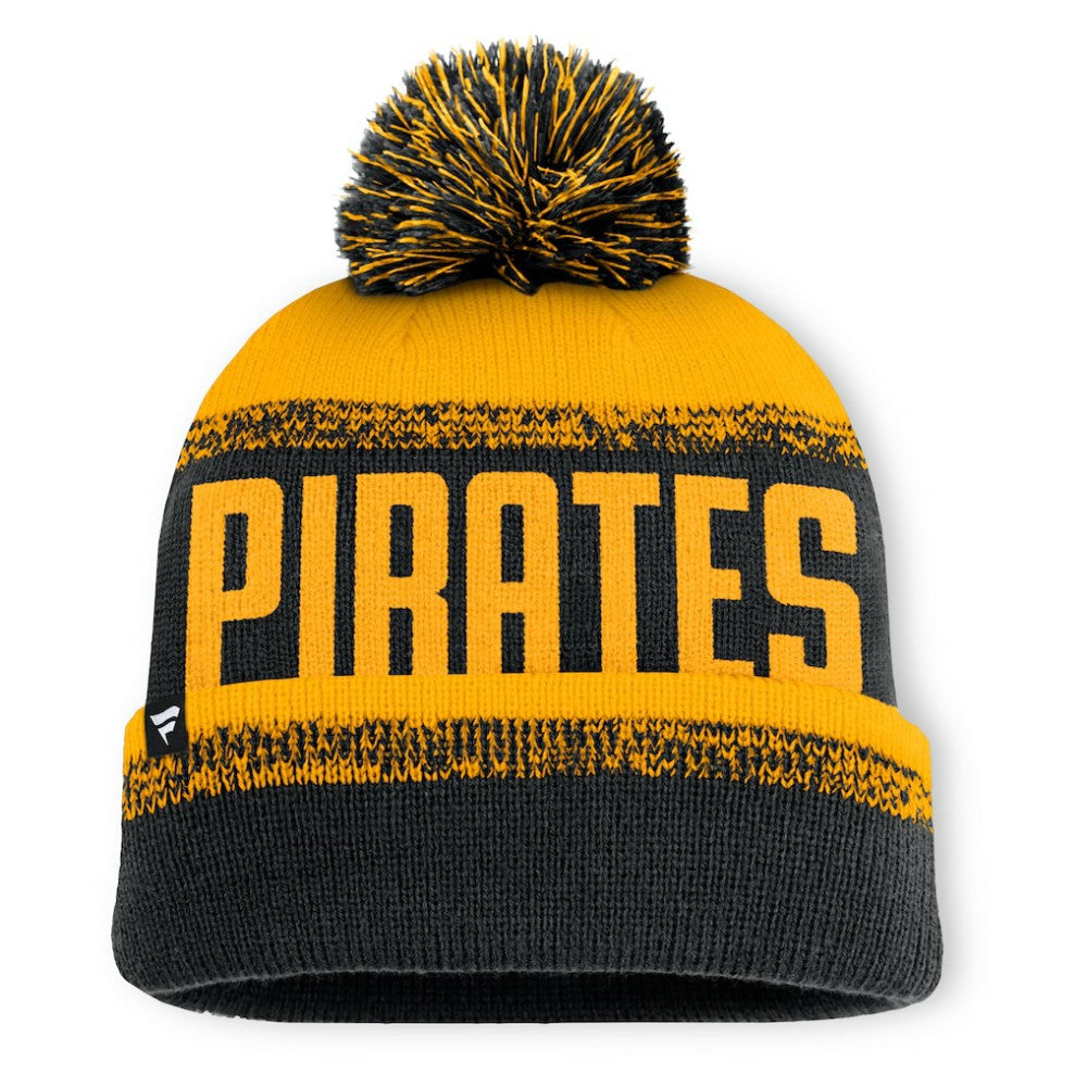 Pittsburgh Pirates No-Doubter Cuffed Knit Hat with Pom - Black/Gold