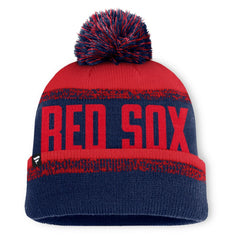 Boston Red Sox No-Doubter Cuffed Knit Hat with Pom - Navy/Red