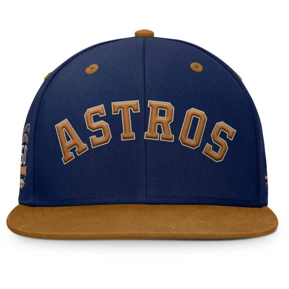 Houston Astros Splinter Fitted Hat - Navy/Tan